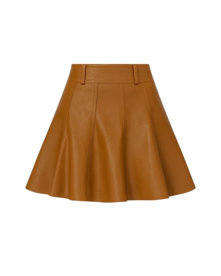 Prado Leather Skirt
