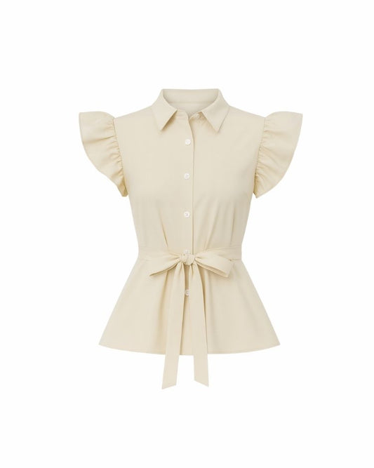 Elodie Ruffle Sleeve Blouse