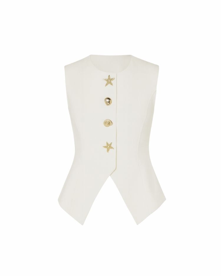 Marina Seashell Button Blouse