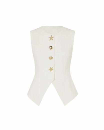 Marina Seashell Button Blouse