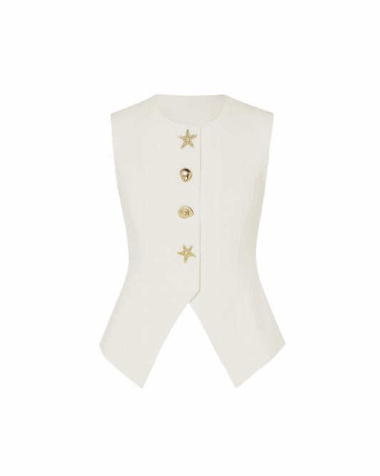 Marina Seashell Button Blouse