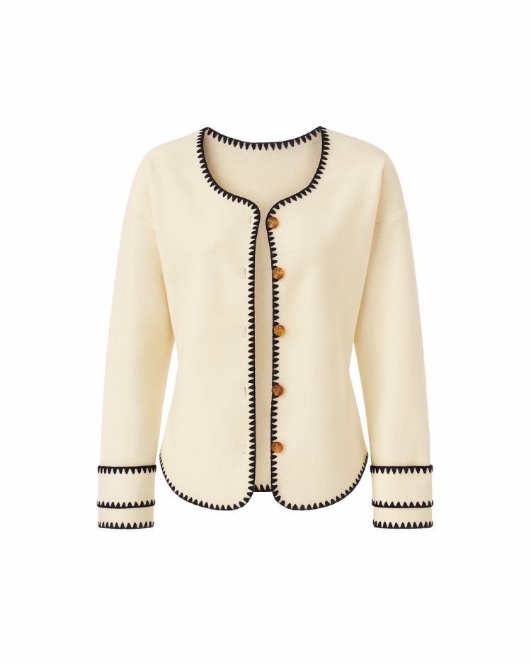 Merveille Contrast Trim Jacket