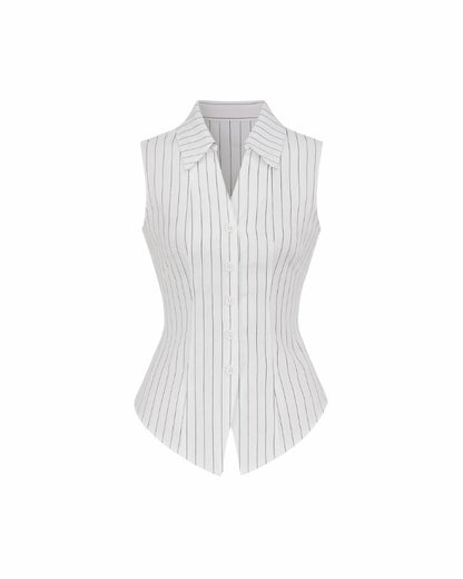 Joie Pinstripe Sleeveless Shirt