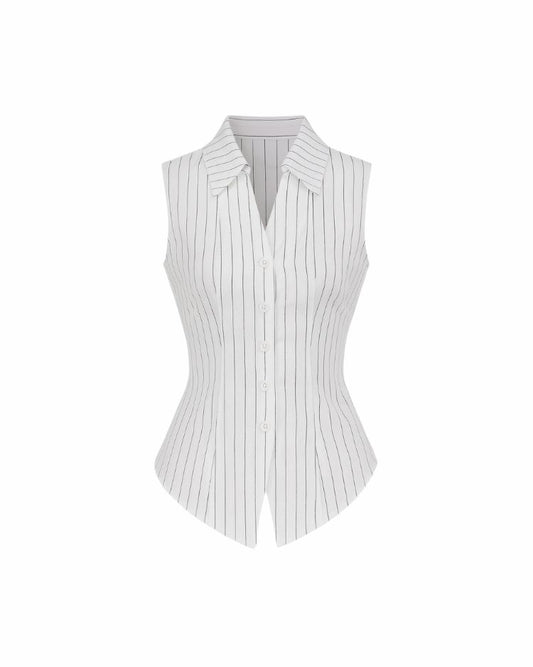 Joie Pinstripe Sleeveless Shirt
