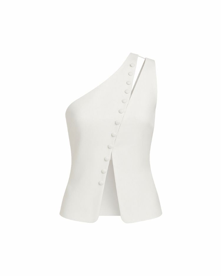 Louvre One-Shoulder Top