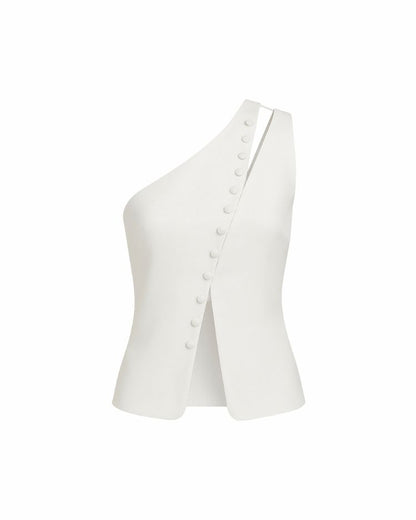 Louvre One-Shoulder Top