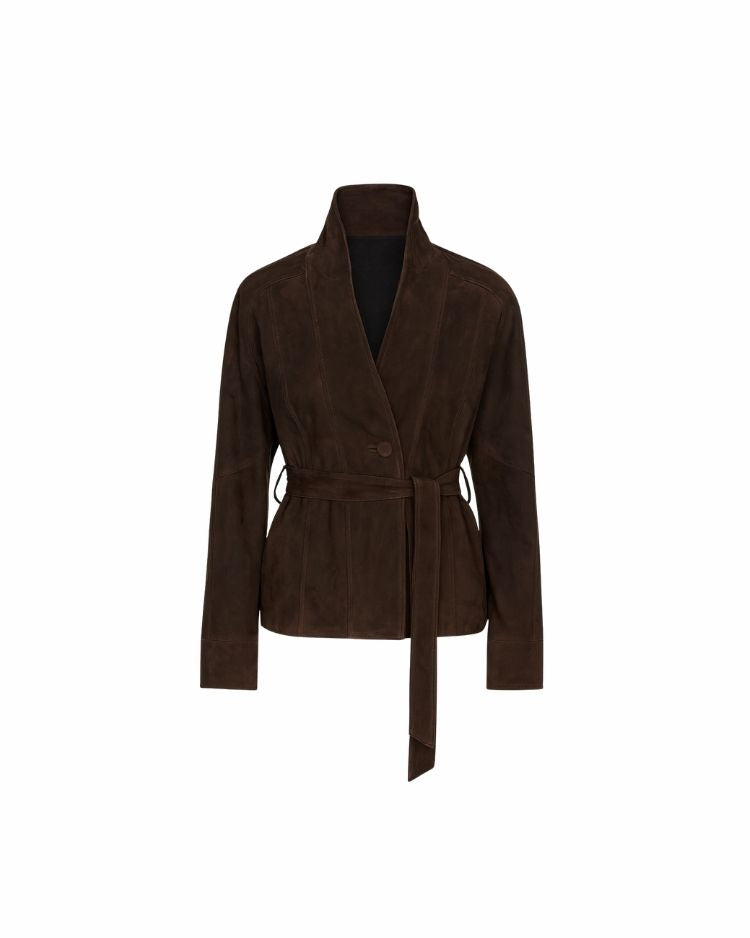 Vienna Choco Suede Jacket