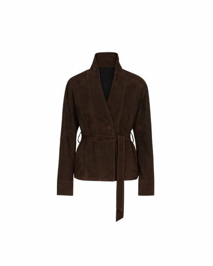 Vienna Choco Suede Jacket