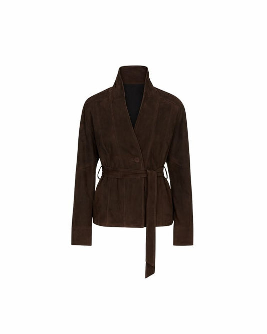 Vienna Choco Suede Jacket