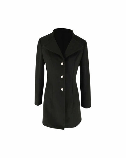 Noir Classic Long Blazer Coat