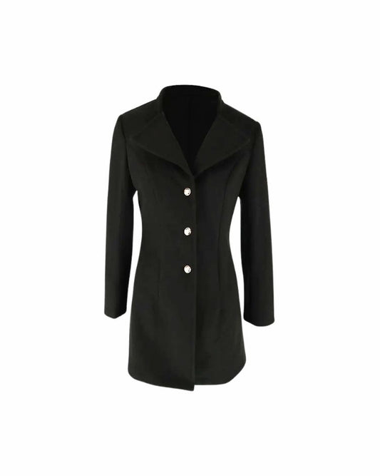 Noir Classic Long Blazer Coat