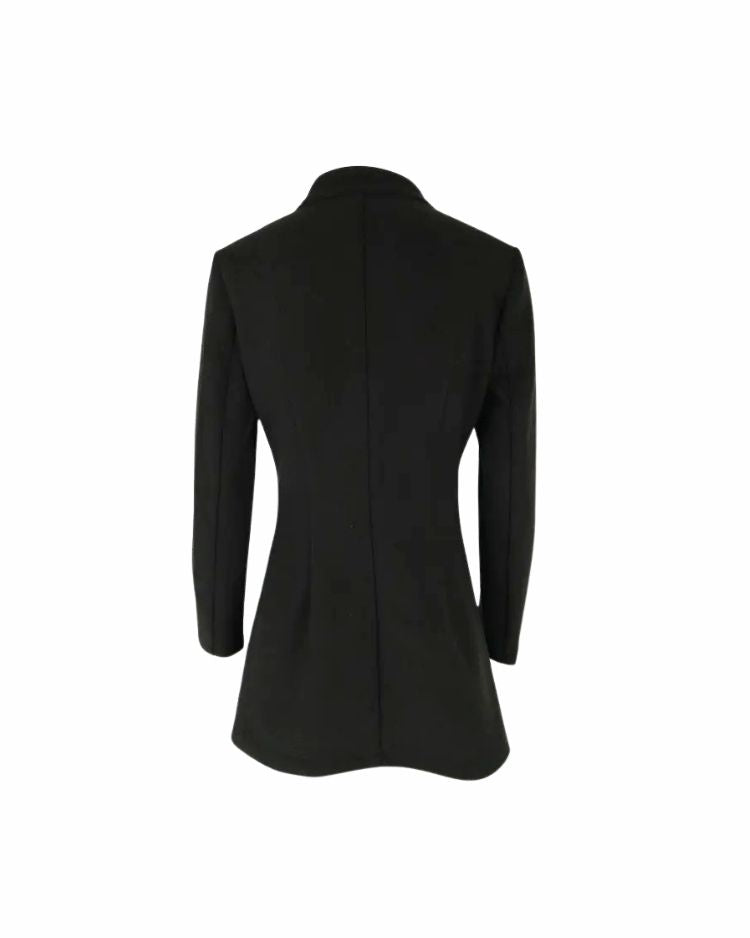 Noir Classic Long Blazer Coat
