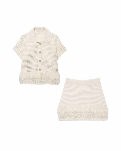 Capri Fringe Knit Co-ord