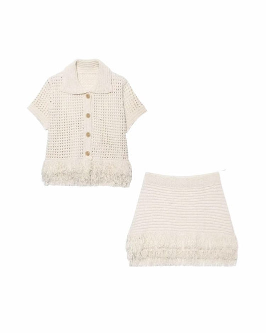 Capri Fringe Knit Co-ord
