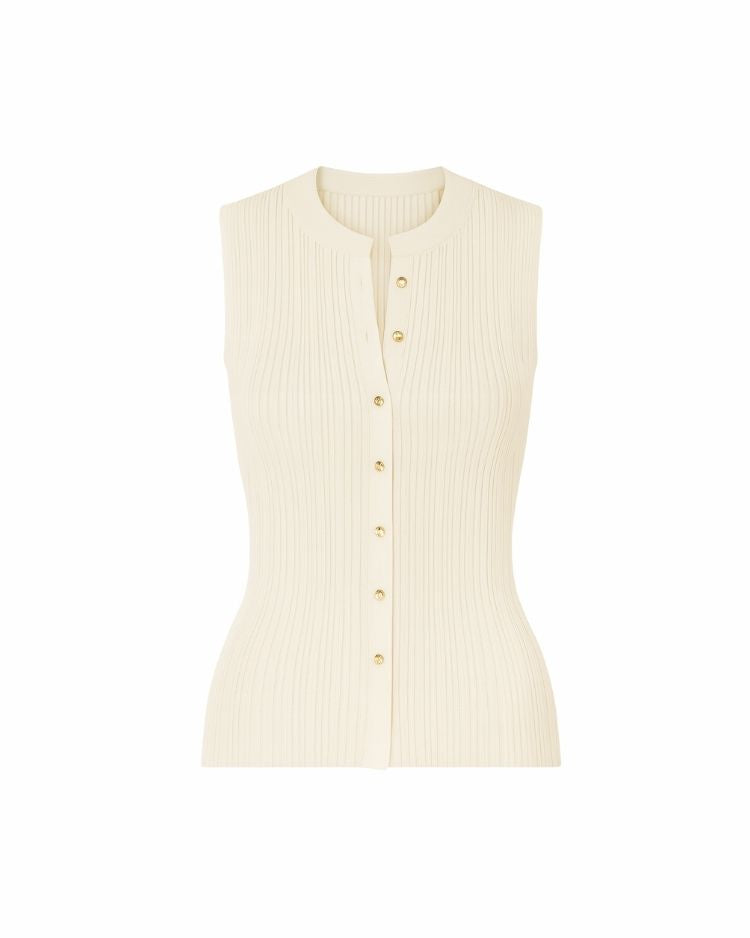 Mônaco Sleeveless Knit Cardigan