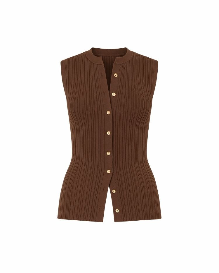Mônaco Sleeveless Knit Cardigan