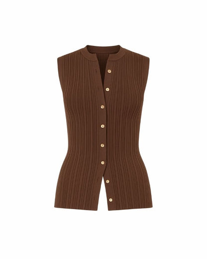 Mônaco Sleeveless Knit Cardigan