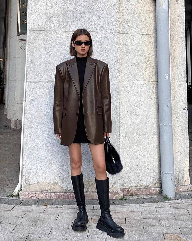 Milano Genuine Leather Blazer