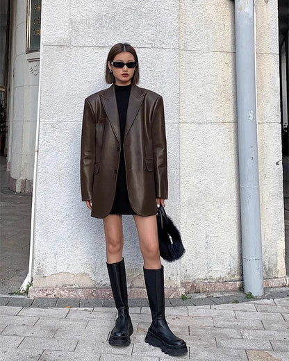 Milano Genuine Leather Blazer