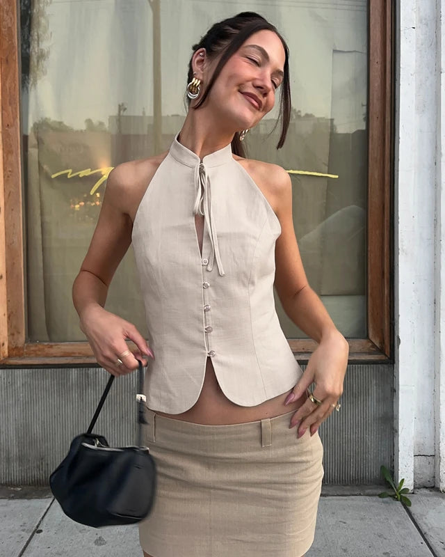 Heritage Buttoned Top
