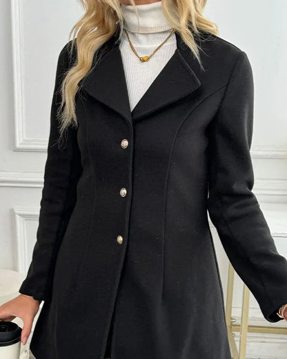 Noir Classic Long Blazer Coat