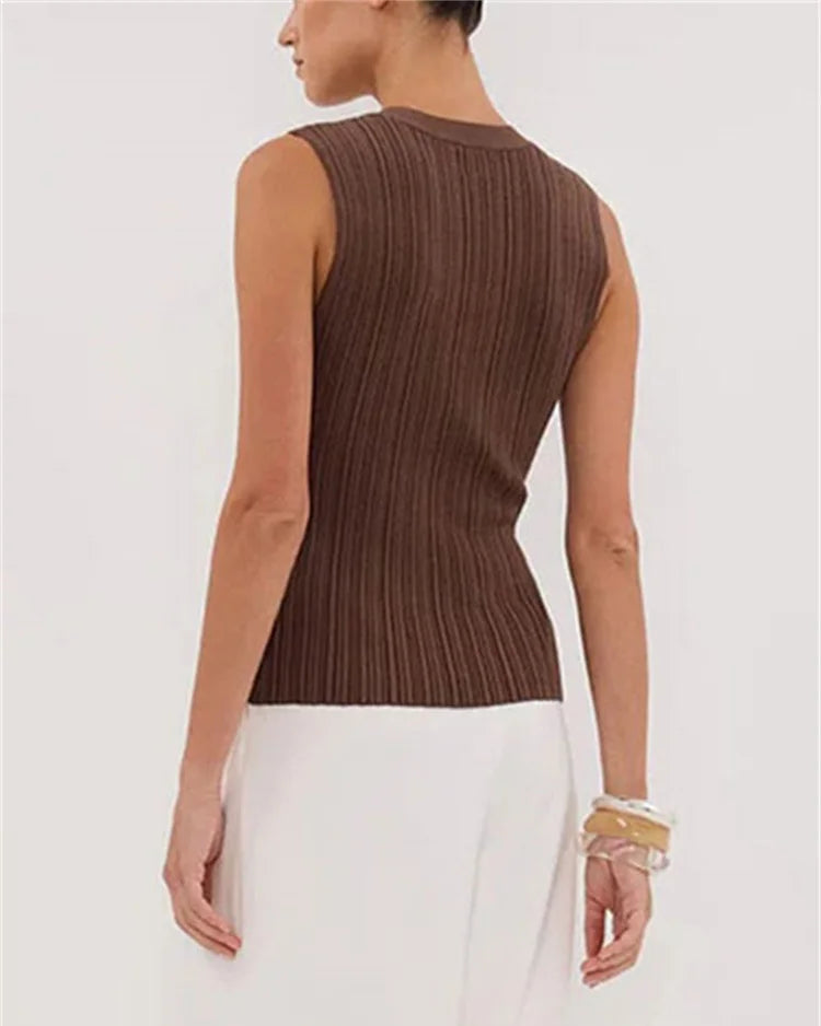 Mônaco Sleeveless Knit Cardigan