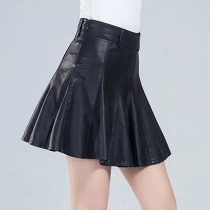 Prado Leather Skirt
