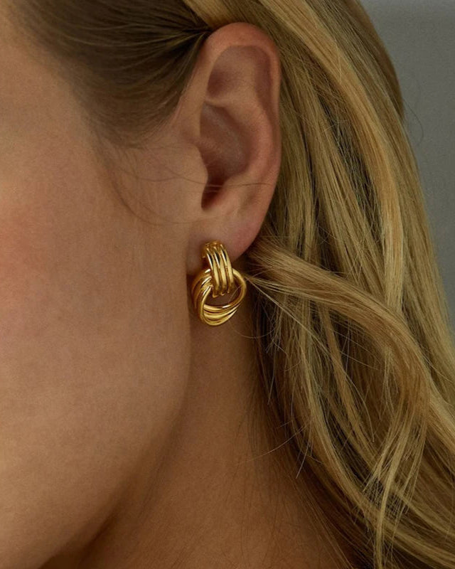 Chérie Loop Earrings – Timeless 18k Edition