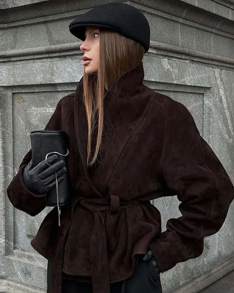 Vienna Choco Suede Jacket
