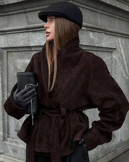 Vienna Choco Suede Jacket