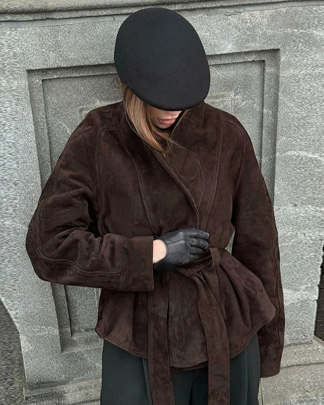 Vienna Choco Suede Jacket