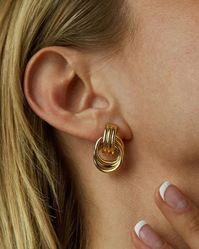 Chérie Loop Earrings – Timeless 18k Edition