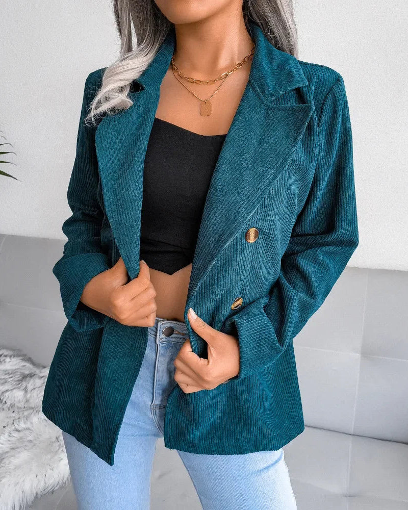 Velour Corduroy Blazer