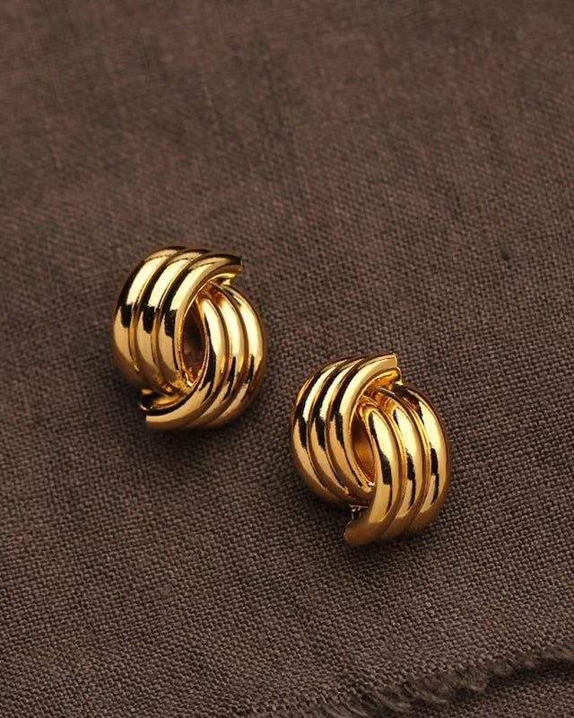 Roma Twist Earrings - 18k Gold Plated