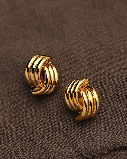 Roma Twist Earrings - 18k Gold Plated