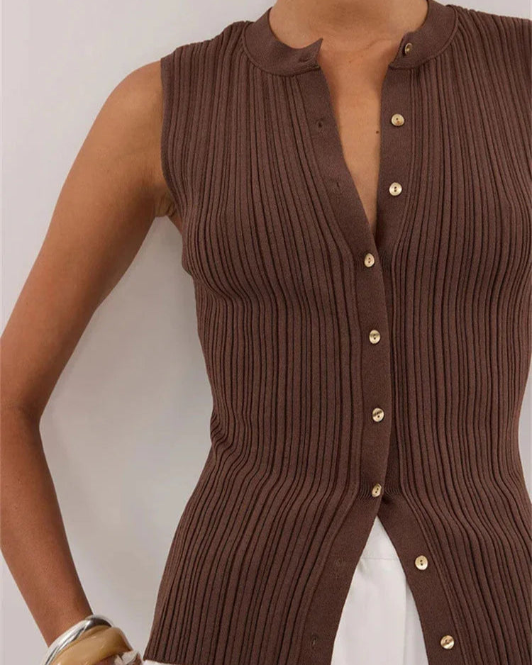 Mônaco Sleeveless Knit Cardigan