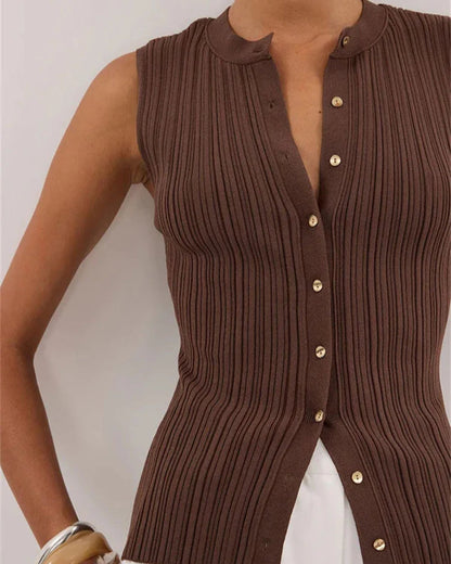 Mônaco Sleeveless Knit Cardigan