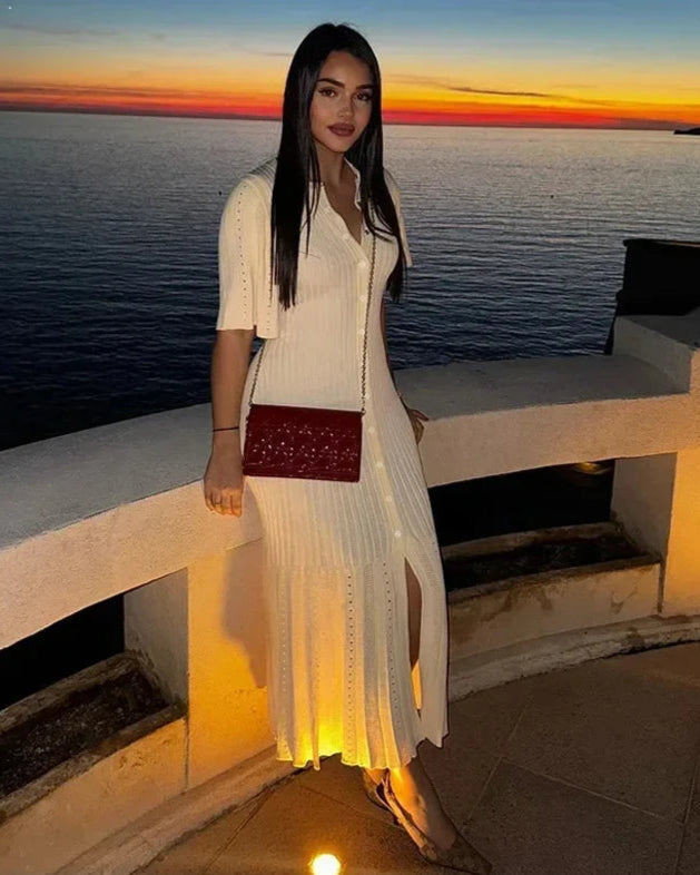Siena Ribbed Knit Midi Dress