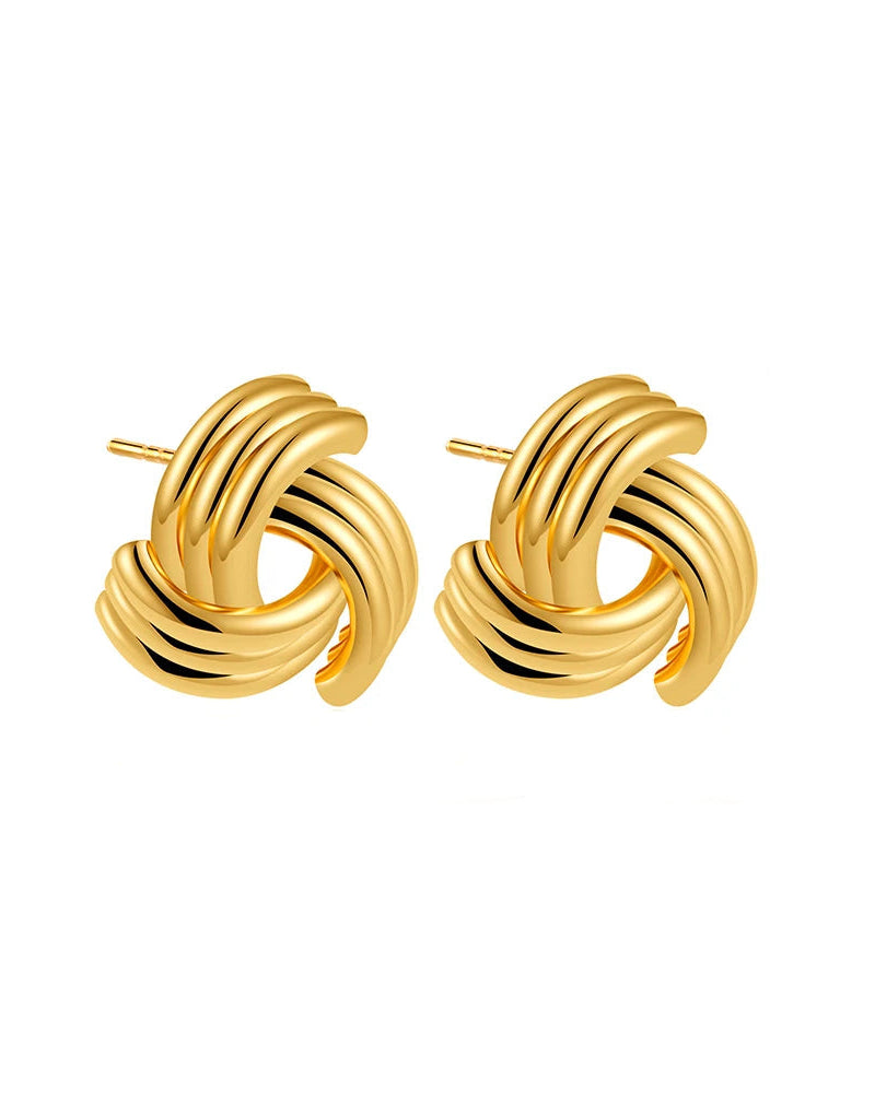 Roma Twist Earrings - 18k Gold Plated