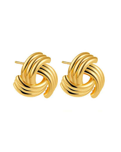 Roma Twist Earrings - 18k Gold Plated