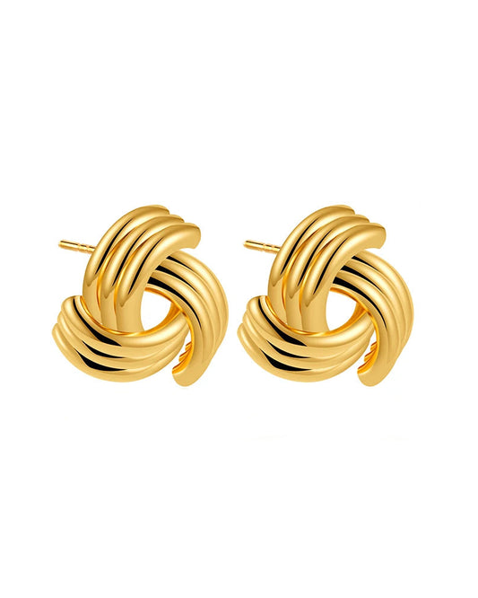 Roma Twist Earrings - 18k Gold Plated