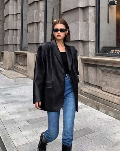 Milano Genuine Leather Blazer