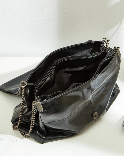 Leather Chain Shoulder Bag