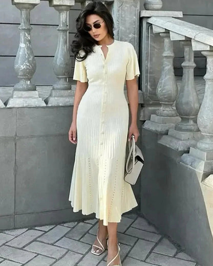 Siena Ribbed Knit Midi Dress