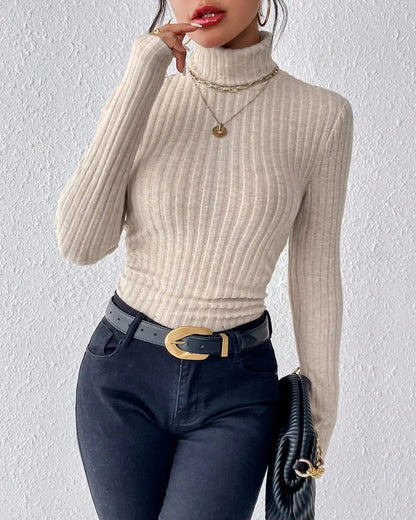 Noelle Ribbed Turtleneck