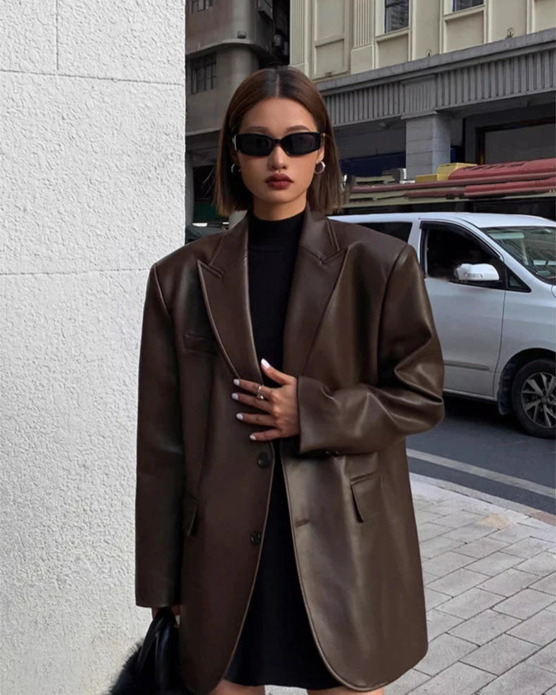 Milano Genuine Leather Blazer
