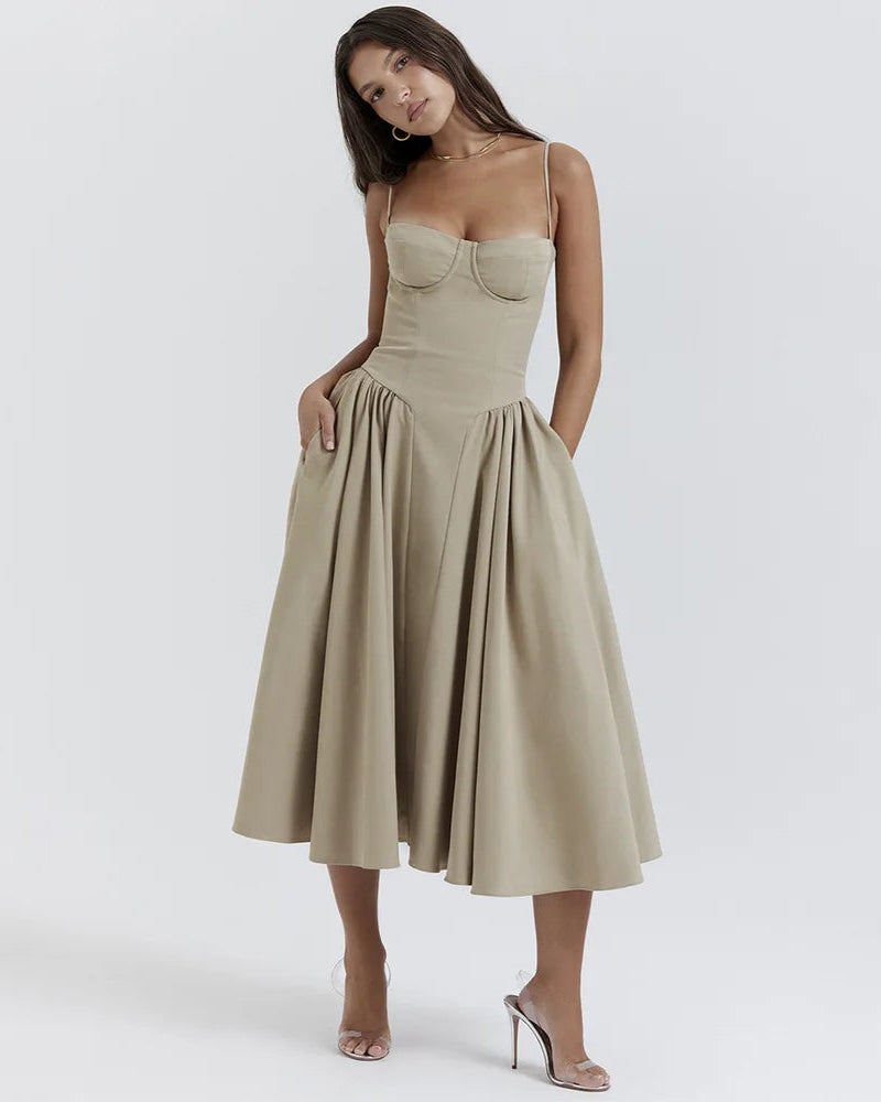 Vienna Corset Midi Dress