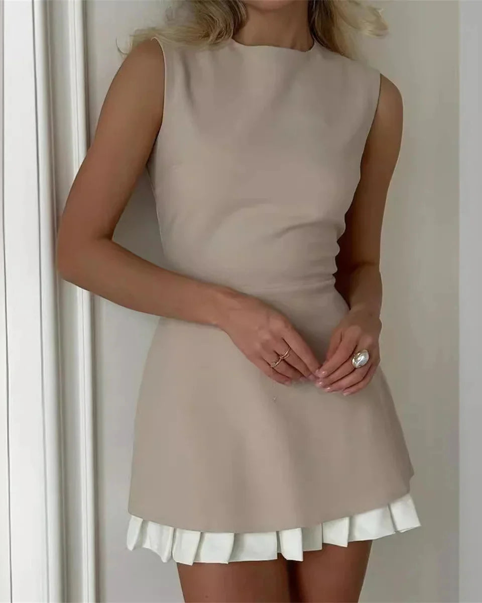 Celeste Pleated Mini Dress