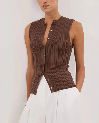 Mônaco Sleeveless Knit Cardigan