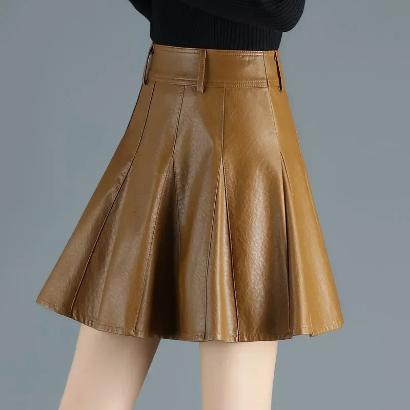 Prado Leather Skirt